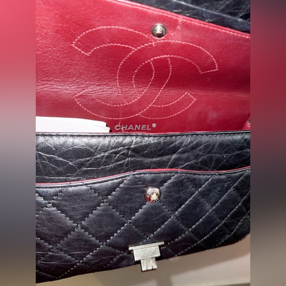 SOLD!!! CHANEL Reissue 2.55 Aged Lambskin Silver Size 226 - Picture 7 of 9